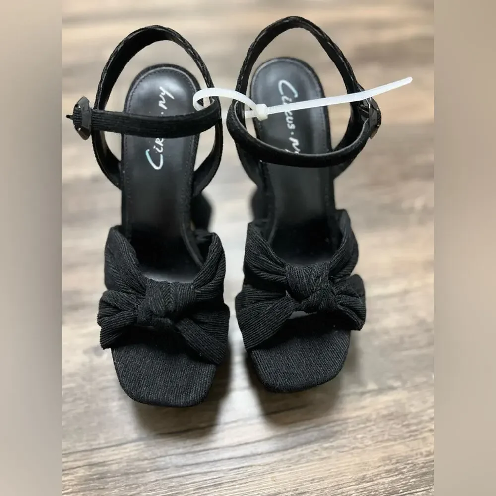 Sam Edelman Audrea Platform Heels 5.5 Black | Chunky Block | Y2K Core Chic NWOB